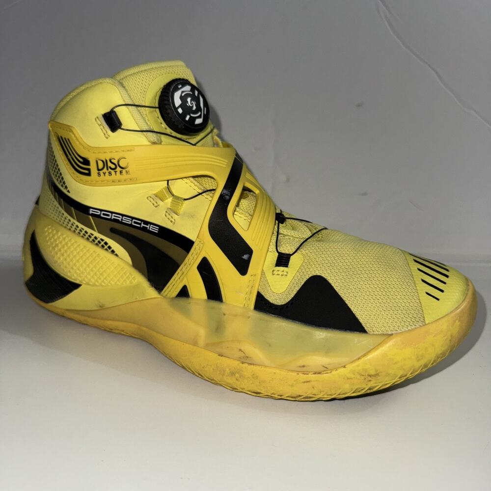 Puma Disc Rebirth Porsche 911 Legacy Celandine 195370-01 US Size 8.5 Yellow